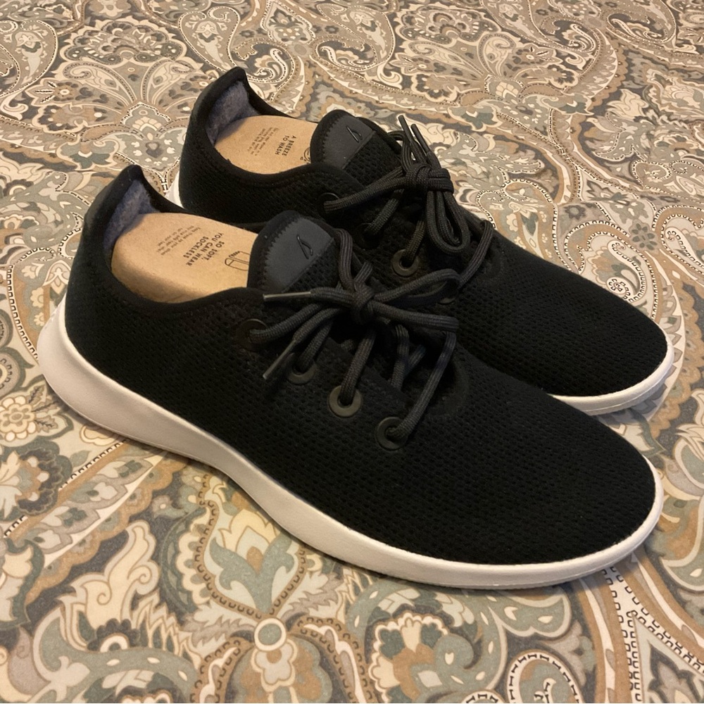 NWT Allbirds Tree Runner Tree Knit Jet Black Running Shoes Mens Sz 11